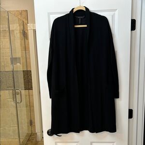 BCBGMaxAzria Elegant Black Draped Cardigan